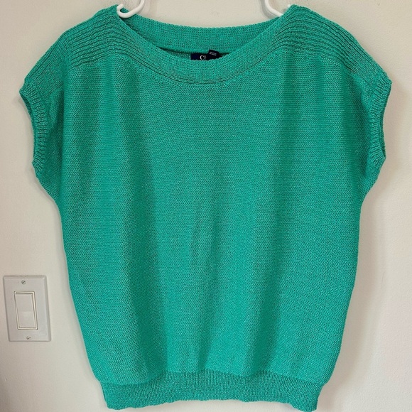 Chaps Women's Teal Sweater with Cap Sleeves - Dolman type - size Large - Picture 1 of 7